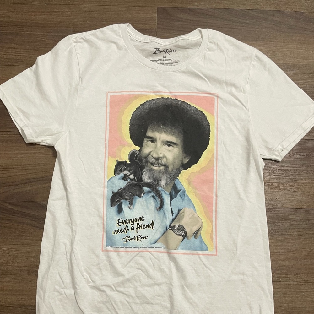 NWOT men’s medium bob ross t-shirt